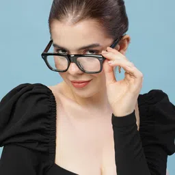 RESIST EYEWEAR UNISEX Black Clear UV Protected Wayfarer Sunglasses image 2