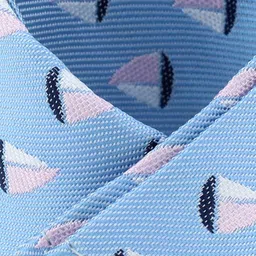 kavove KOVOVE Men Blue & White Printed Pocket Square image 4