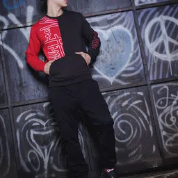 The Indian Garage Co Men Black Colourblocked Sweatshirt-picture-43