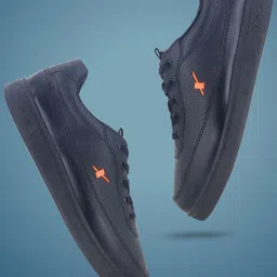 Sparx Men Black Synthetic Leather Perforations Sneakers-image-67