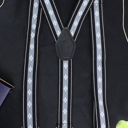 PELUCHE Men Black & Grey Patterned Flawless Suspenders-picture-48