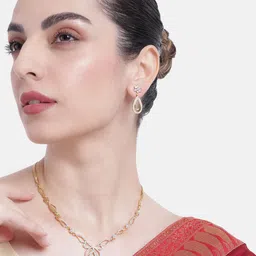 Estele Gold Plated CZ Sparkling Nakshatra Necklace set-picture-40