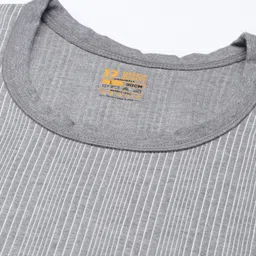 DIXCY SCOTT Men Grey Melange Thermal T-Shirt image 5