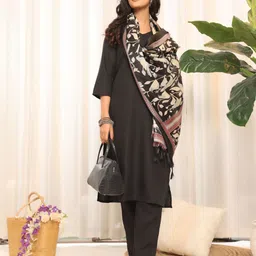 Varanga Women Regular Kurta with Trousers & With Dupatta image 5