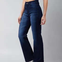 Miss Chase Women Clean Look Stretchable Wide Leg  Jeans-image-0