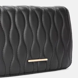 French Connection Solid Quilted Structured Sling Bag image 5