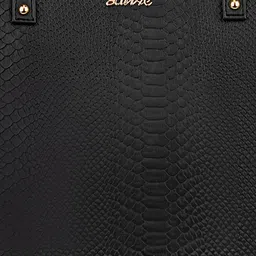 Lavie Pavo Nov Black Textured PU Structured Shoulder Bag image 4