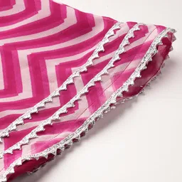 Varanga Women Leheriya Printed Gotta Patti Detail Flared Maxi Skirt image 2