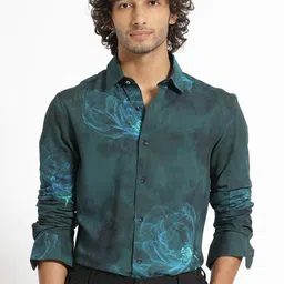 RARE RABBIT Men Alwick Slim Fit Printed Cotton Shirt-picture-11