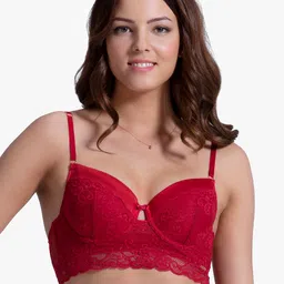 Amante Red Lace Underwired Lightly Padded T-shirt Bra BRA70301-picture-35