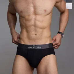 MODERN CREW Men Pack of 3 Premium Micro Modal Briefs MC3-B-002-CL-LW-TG-JB-image-65