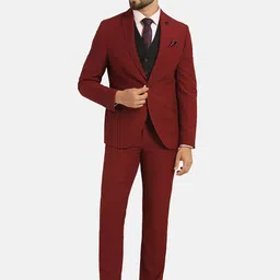 Blackberrys Notched Lapel Single Breasted Three Piece Slim Fit Formal Suit-picture-12