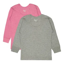BODYCARE INSIDER Kids Pack Of 2 Striped Round Neck Thermal Tops-picture-14