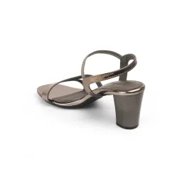 PEPPER Womens Silver Block Heels image 3