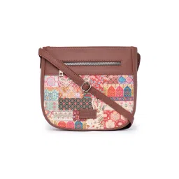 Zouk Women Multicolor Abstract Printed Sling Bag-image-13