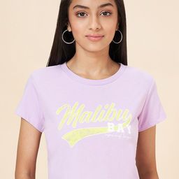 Coolsters by Pantaloons Girls Boxy Fit Typography Printed Crop T-shirt-picture-34
