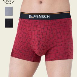 DAMENSCH Men Pack Of 3 Anti Bacterial Deodorizing Trunks DAM-CTM-T-SNR-DRG-SWB-PACK-3-MIX-picture-40
