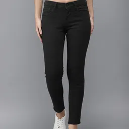 Moda Rapido Women Black Skinny Fit Mid-Rise Clean Look Stretchable Cropped Jeans-picture-45