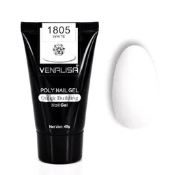VENALISA Quick Building Long Lasting UV-LED Poly Nail Gel 45g - White 1805-picture-31