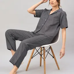 The Roadster Lifestyle Co Women Geometric Printed Shirt With Trouser Co-Ords-picture-21