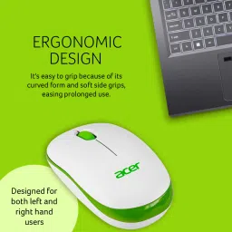 Acer Wireless Mouse (White and Green) image 2