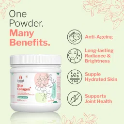 Inaari Skin Collagen Plus Powder 200gm | Blueberry Flavour | 25 Serving | Glutathione | Vitamin C & E | Glowing Skin image 5