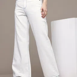 The Roadster Life Co. Women Wide Leg High-Rise Pure Cotton Jeans-image-62