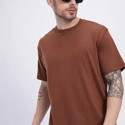 glitchez Earthy Tones Round-Neck Relaxed Fit T-shirt-picture-23