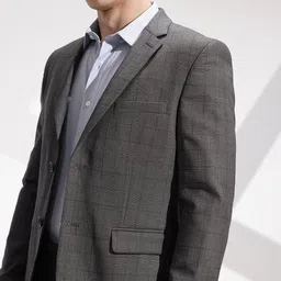 INVICTUS Checked Slim Fit Single-Breasted Formal Blazer image 5