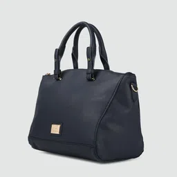 Caprese Navy Blue Solid Handheld Bag image 4