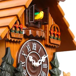 Horo Brown Handcrafted Geometric Solid Analogue Wall Clock image 5