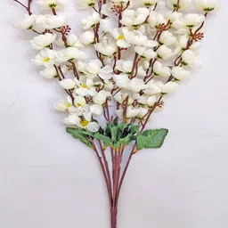ARTSY White & Green Cherry Blossom Artificial Flower image 2