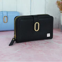 NFI Essentials Pu Leather Mini Zipper Credit Card Holder Organizer Wallet-image-72