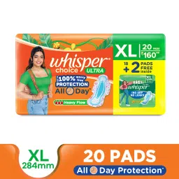 Whisper Choice Ultra XL 20s Sanitary Pads for Women image 1