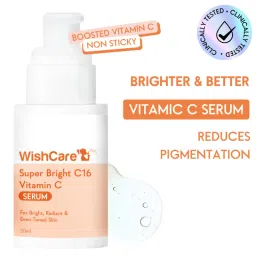 Wishcare Super Bright C16 Vitamin C Face Serum - Niacinamide, Kojic Acid & 4-n-BR For Pigmentation image 1