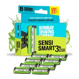 Bombay Shaving Company Sensi Smart 3 Cartridge - Pack Of 8 image 1