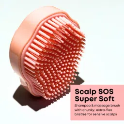 Alan Truman Scalp SOS Super-soft Shampoo & Massage Brush with chunky - Pink image 1