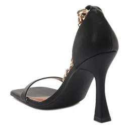 London Rag Women's Black Ankle Strap Stilettos image 5