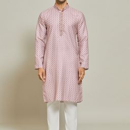 Arihant Rai Sinha Geometric Printed Mandarin Collar Pure Cotton Kurta With Trousers-picture-33