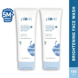 Plum 2% Niacinamide Face Wash With Rice Water - Pack Of 2 image 1
