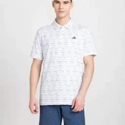 Adidas White Regular Fit Printed Sports Polo-picture-38