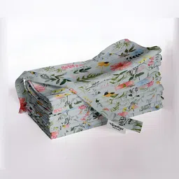 Vargottam 12-Pcs Blue & Green Printed Cotton Table Napkins image 2