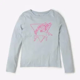 GAP Girls Blue Cotton Graphic T-Shirt-image-84