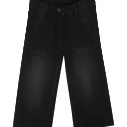 allen solly junior Allen Solly Kids Black Solid Jeans image 1