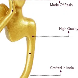 The Artment Gold Resin Abstract Thought Thinker Accent image 4