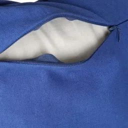 India Circus Blue Canvas Discoid Azure Duck Cushion Cover image 5