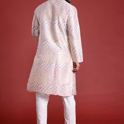 MANQ Men Printed Pure Cotton Kurta with Pyjamas image 5