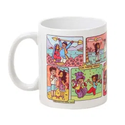 Chumbak The Great Indian Costume Party Multicolor Ceramic Coffee Mug (300 ml) - Set of 1-image-48