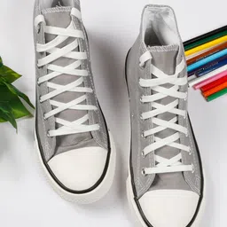 MOZAFIA Women Canvas Lace-up Casual High Top Sneakers-picture-10