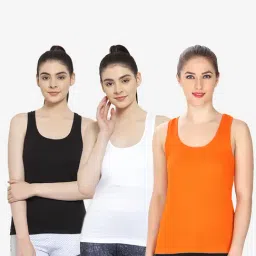 Friskers Multicolor Cotton Camisole (Pack Of 3)-picture-18
